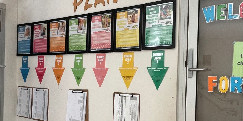 childcare quality ratings displayed on wall at kiddie garden parramatta nsw