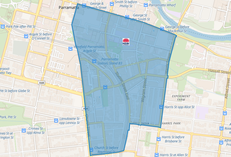 parramatta public school catchment area map