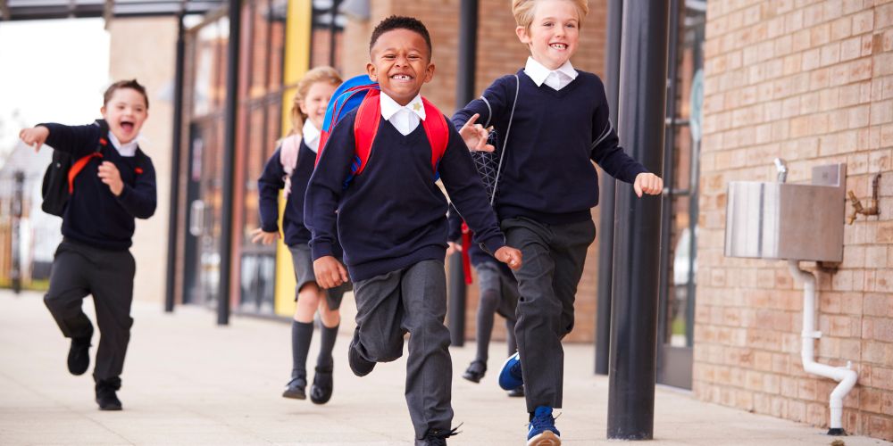 children running at primary school in parramatta