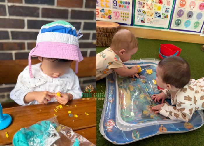 infant sensory play at kiddie garden