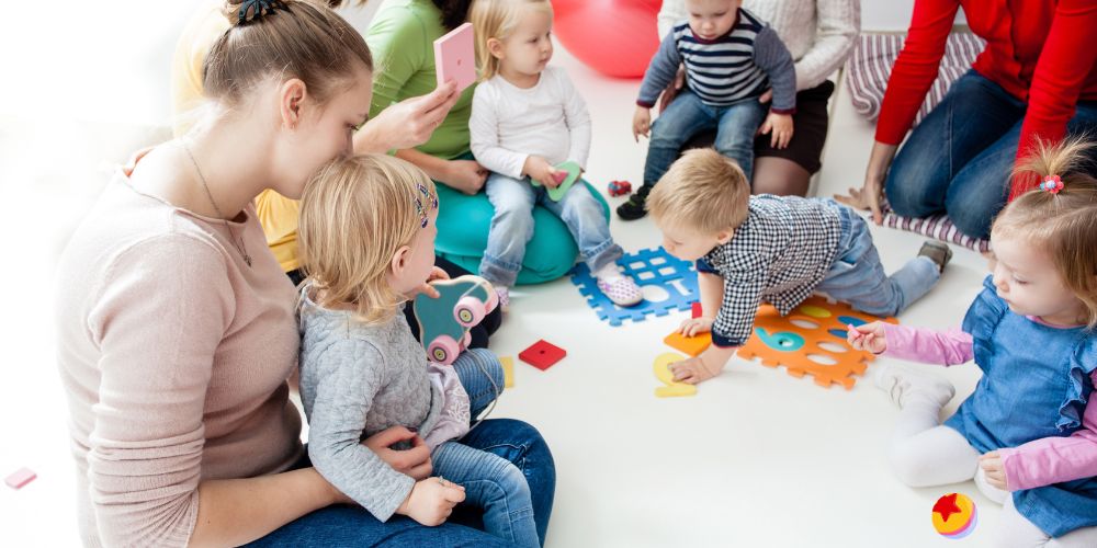 parents and children at a playgroup